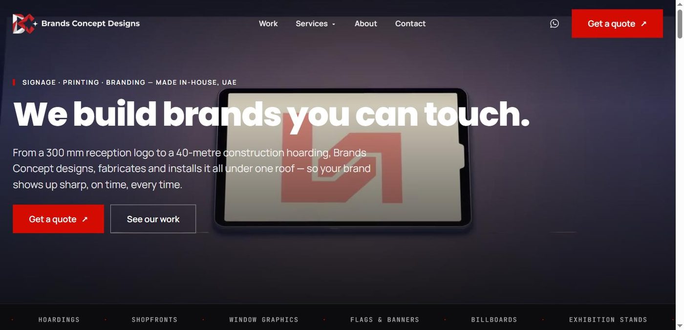 Brands Concept — homepage