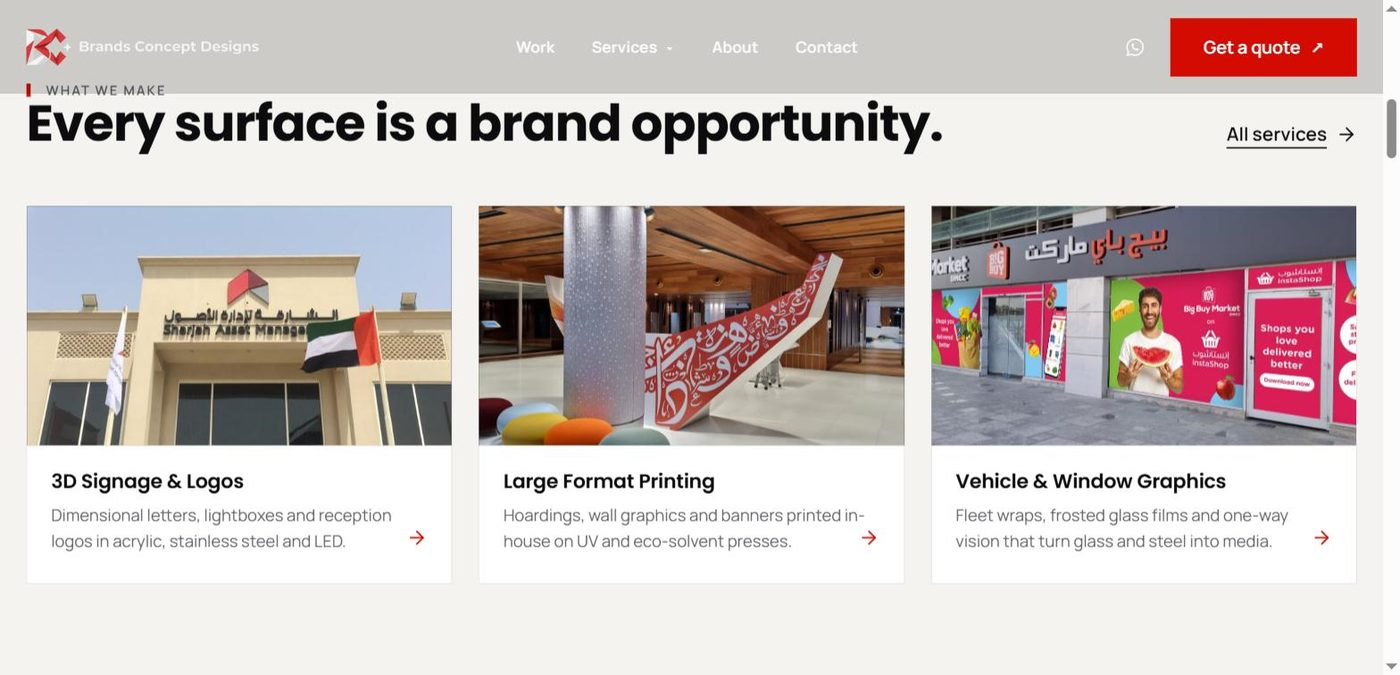 brandsconcept.ae — Services