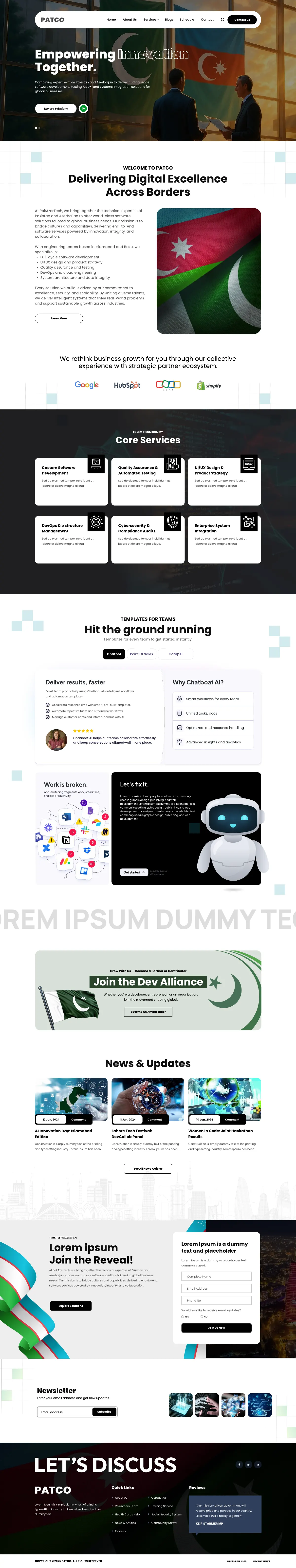 Patco — full page design